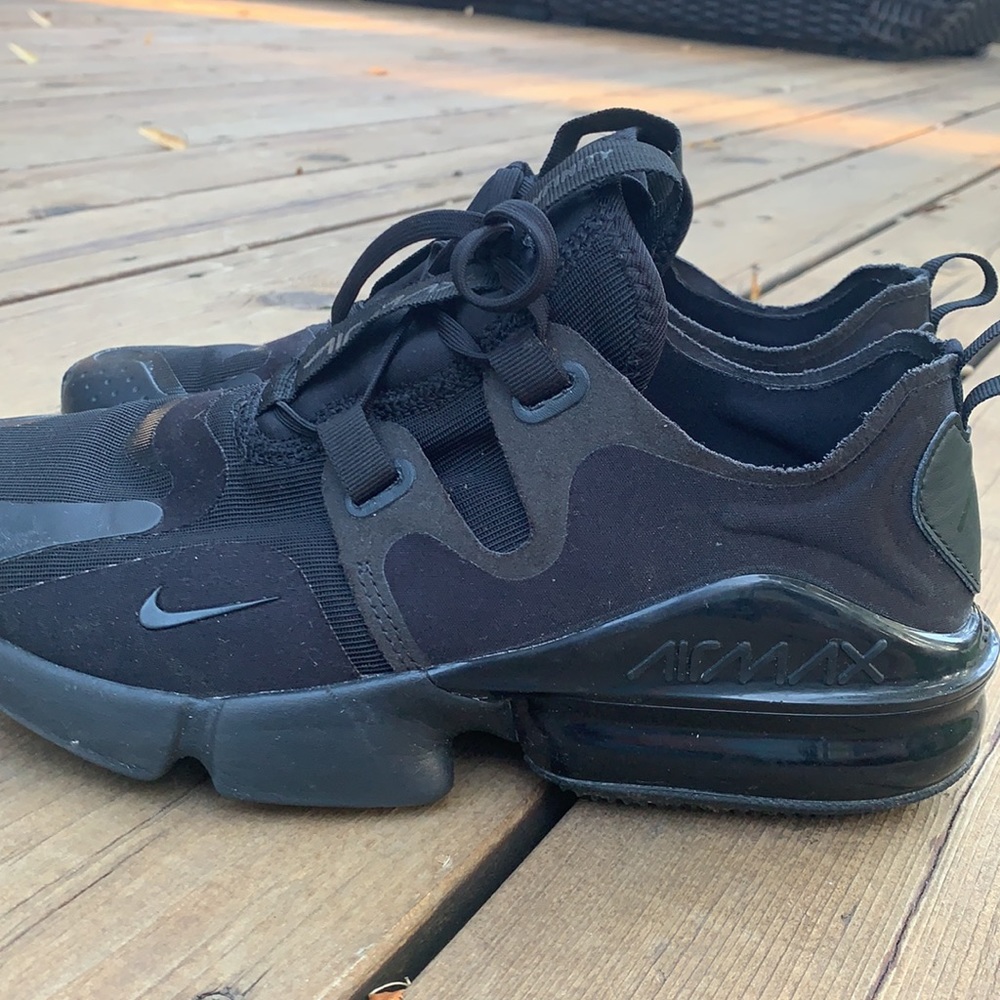 Nike, black air max infinity shoes, minimal use